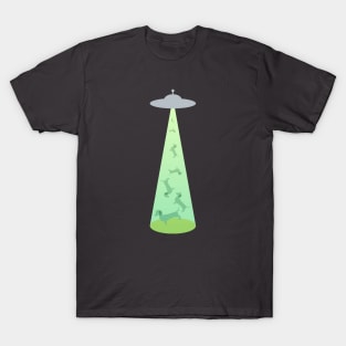 Dachshund kidnapped by Aliens T-Shirt